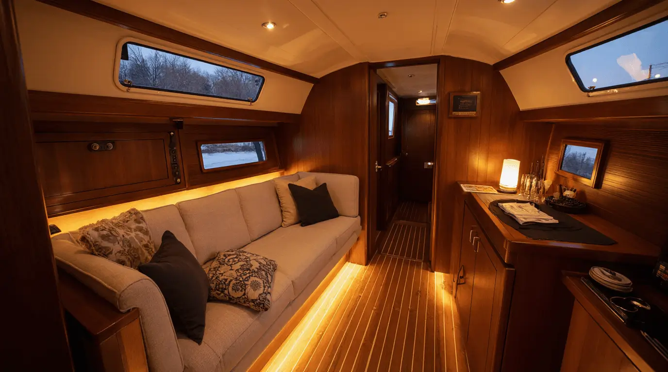narrow boat interior