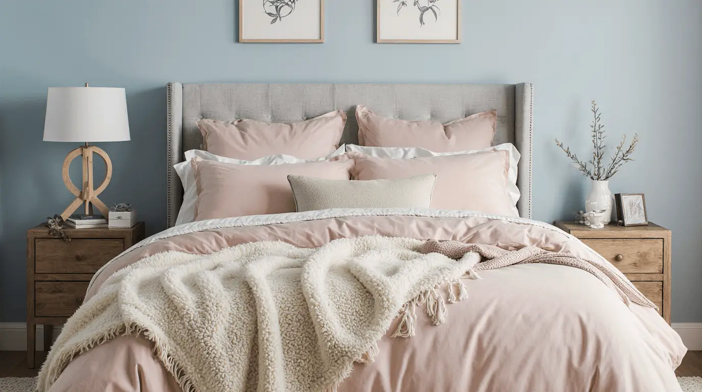 pink and blue interior design