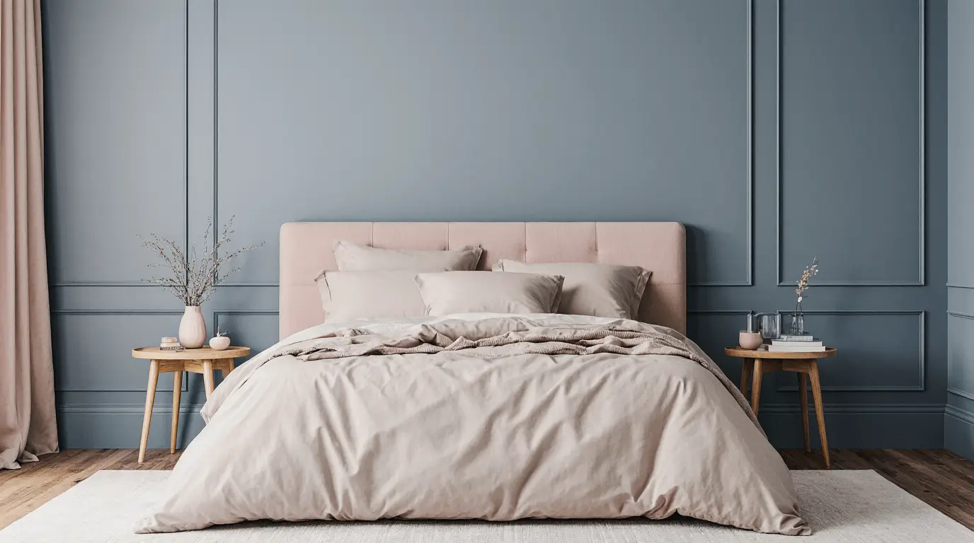 pink and blue interior design