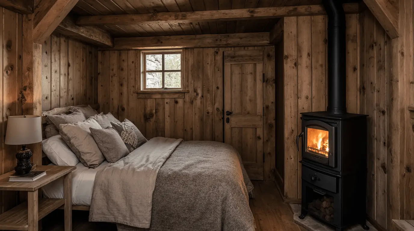 traditional shepherds hut interior