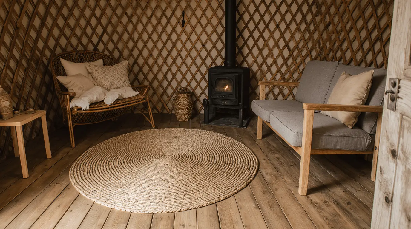 traditional shepherds hut interior