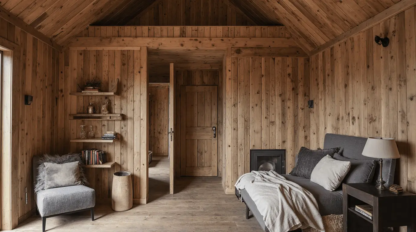 traditional shepherds hut interior