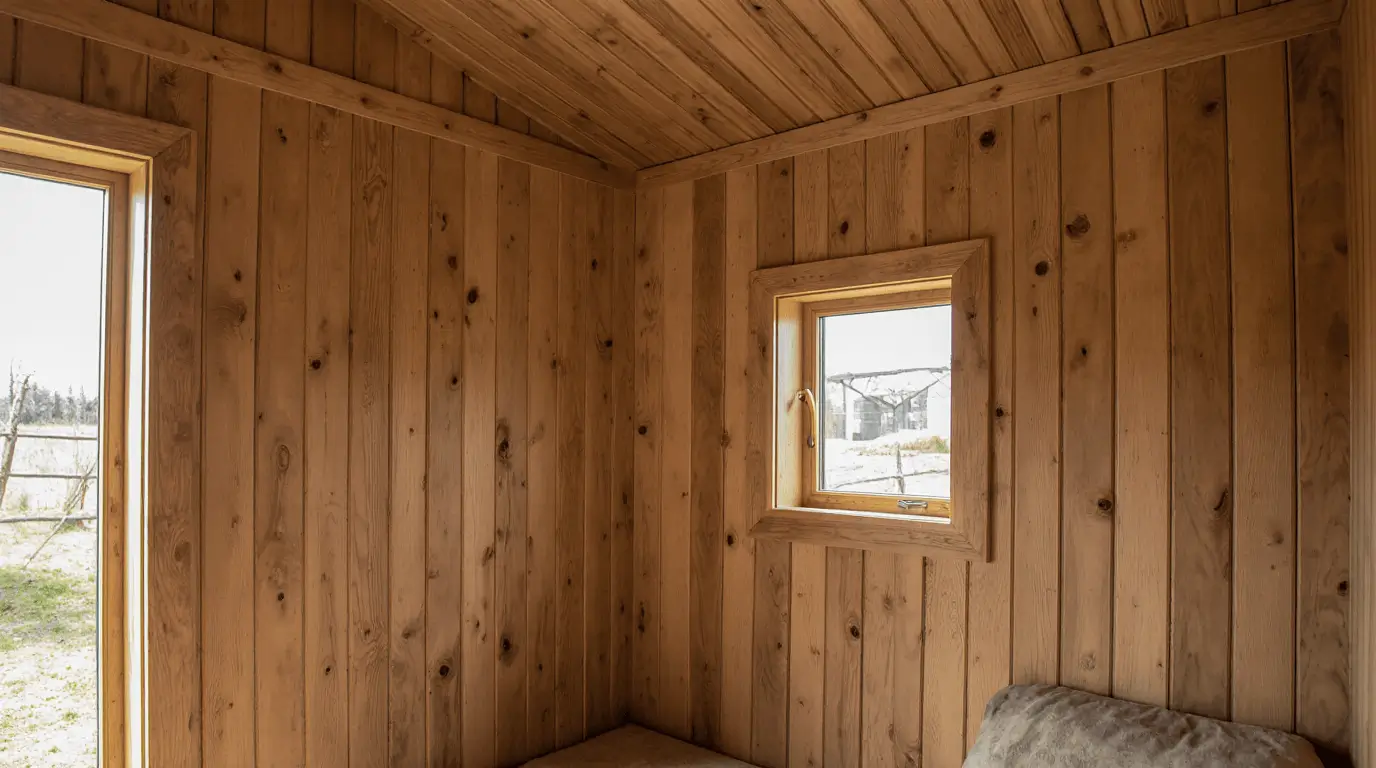 traditional shepherds hut interior