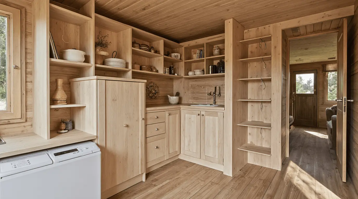 traditional shepherds hut interior