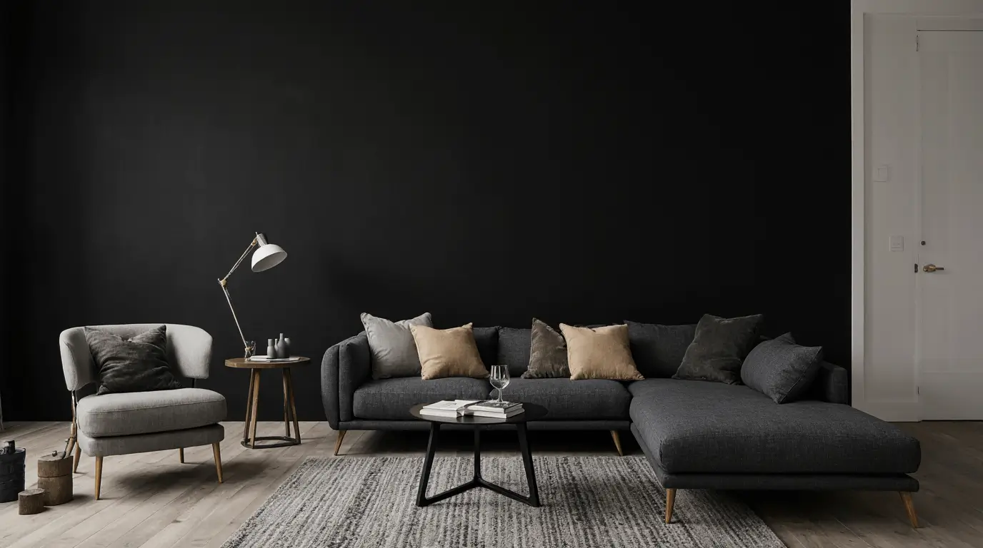 living room moody interior design