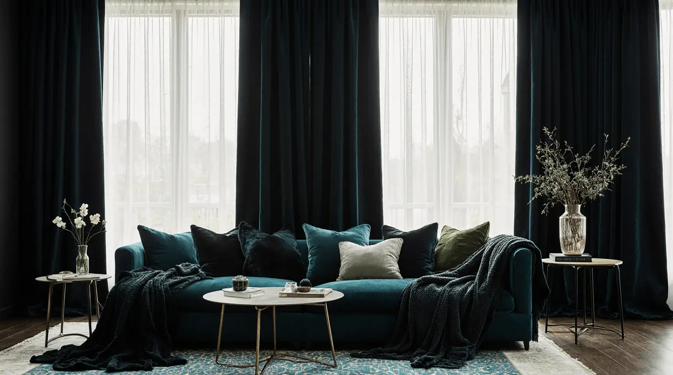living room moody interior design