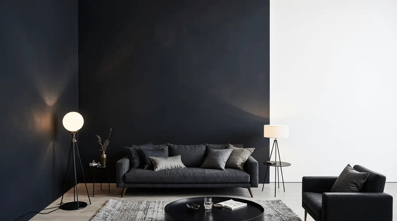 living room moody interior design