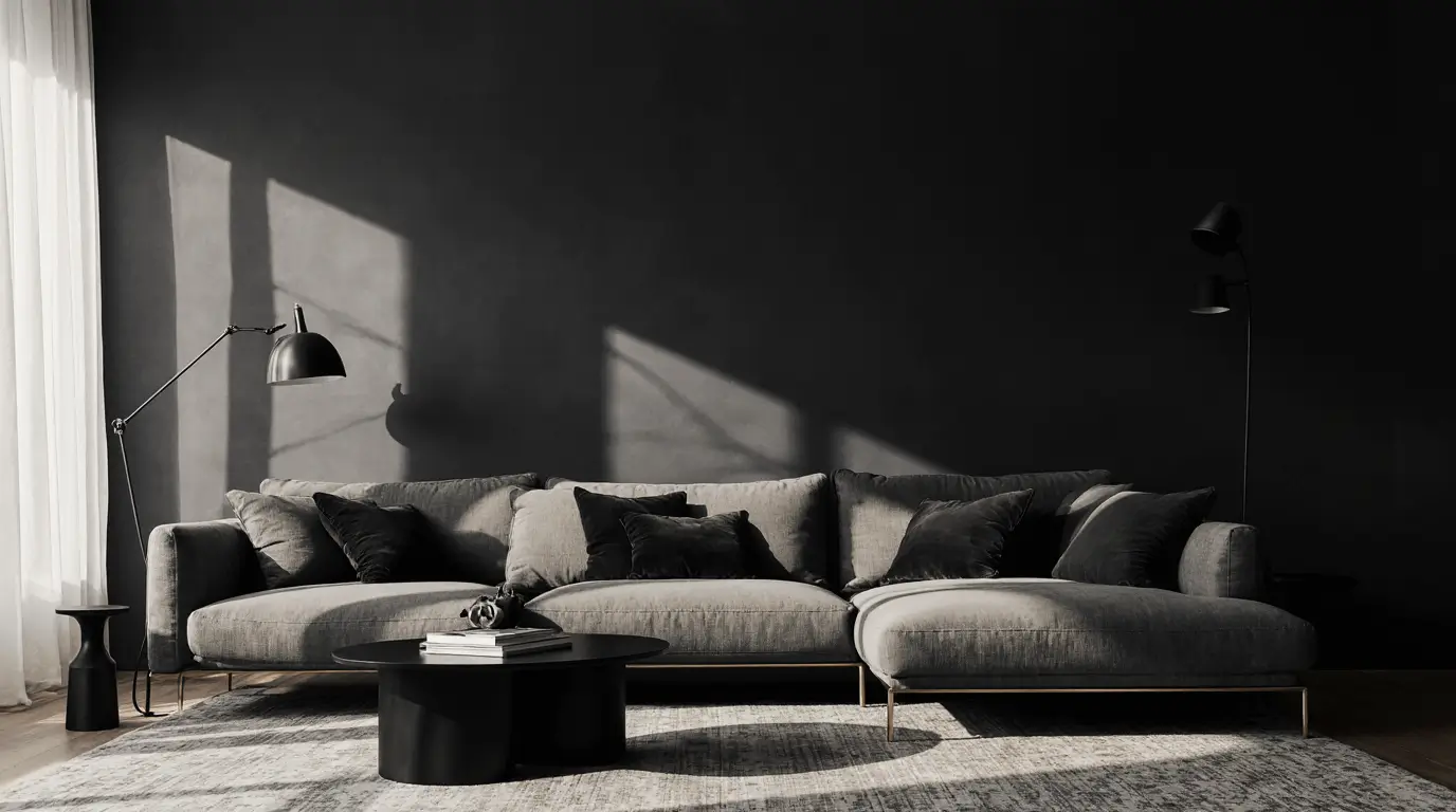 living room moody interior design