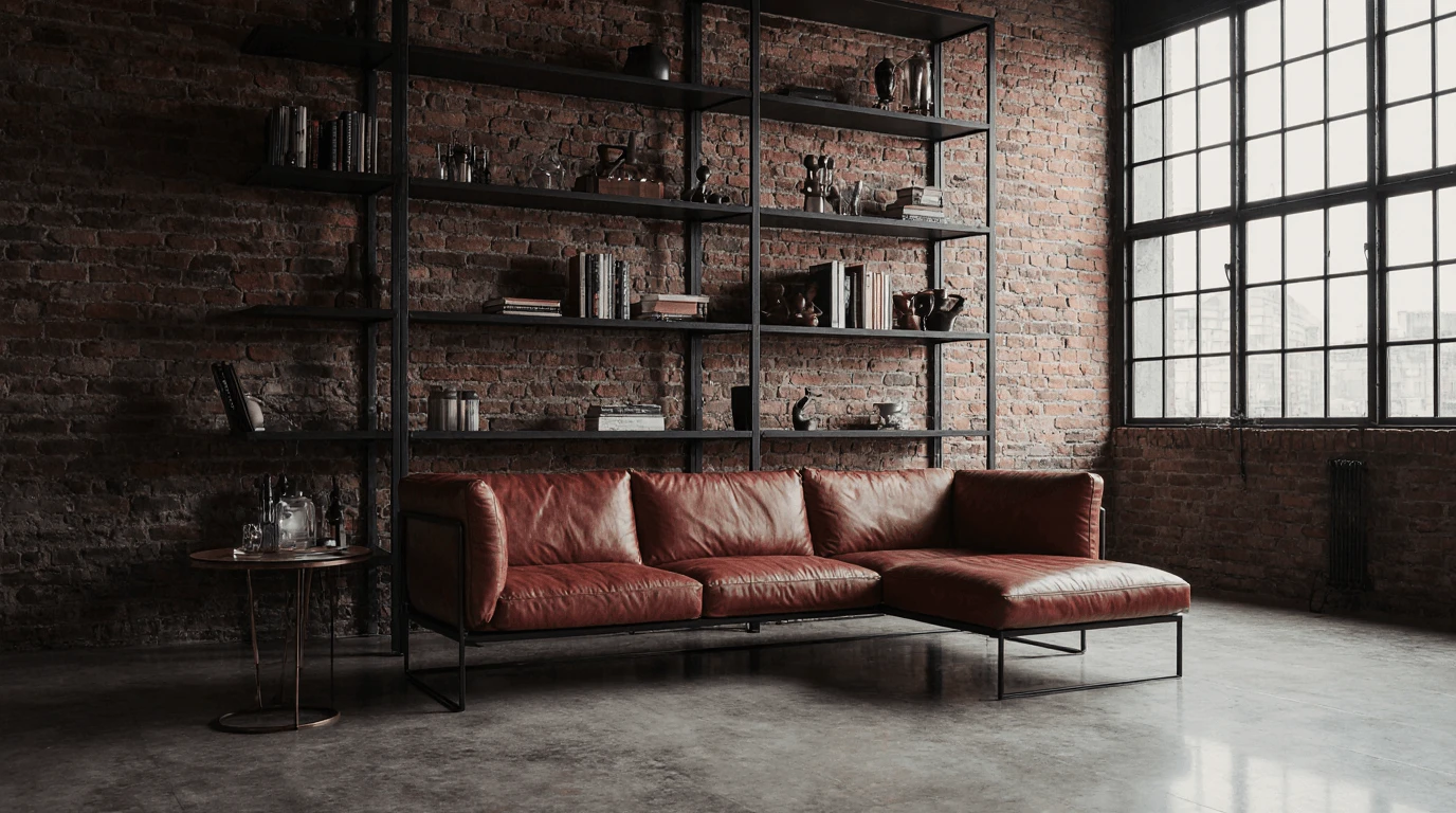 red and black interior design