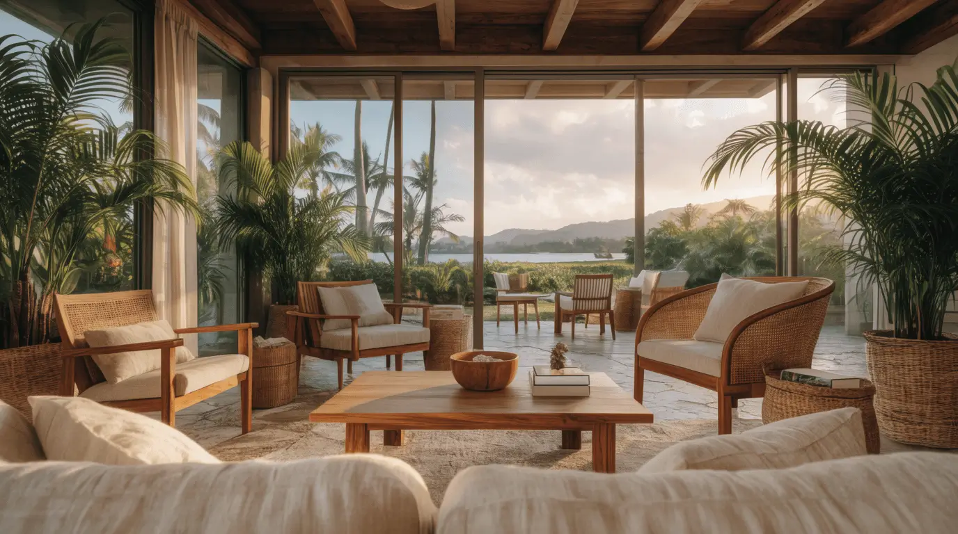 tropical hawaiian interior design
