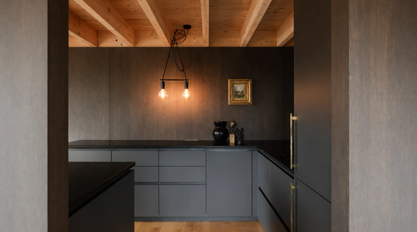 how to decorate a dark kitchen