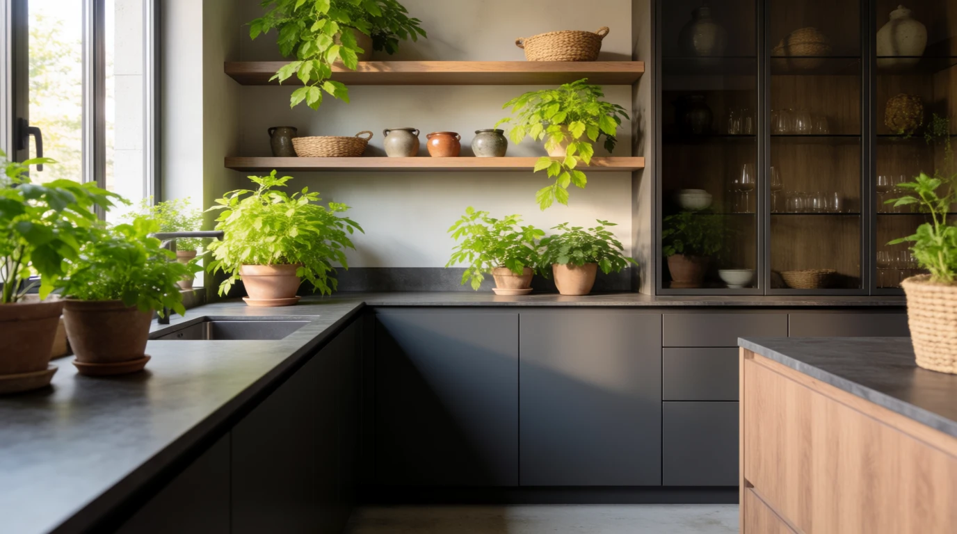 how to decorate a dark kitchen