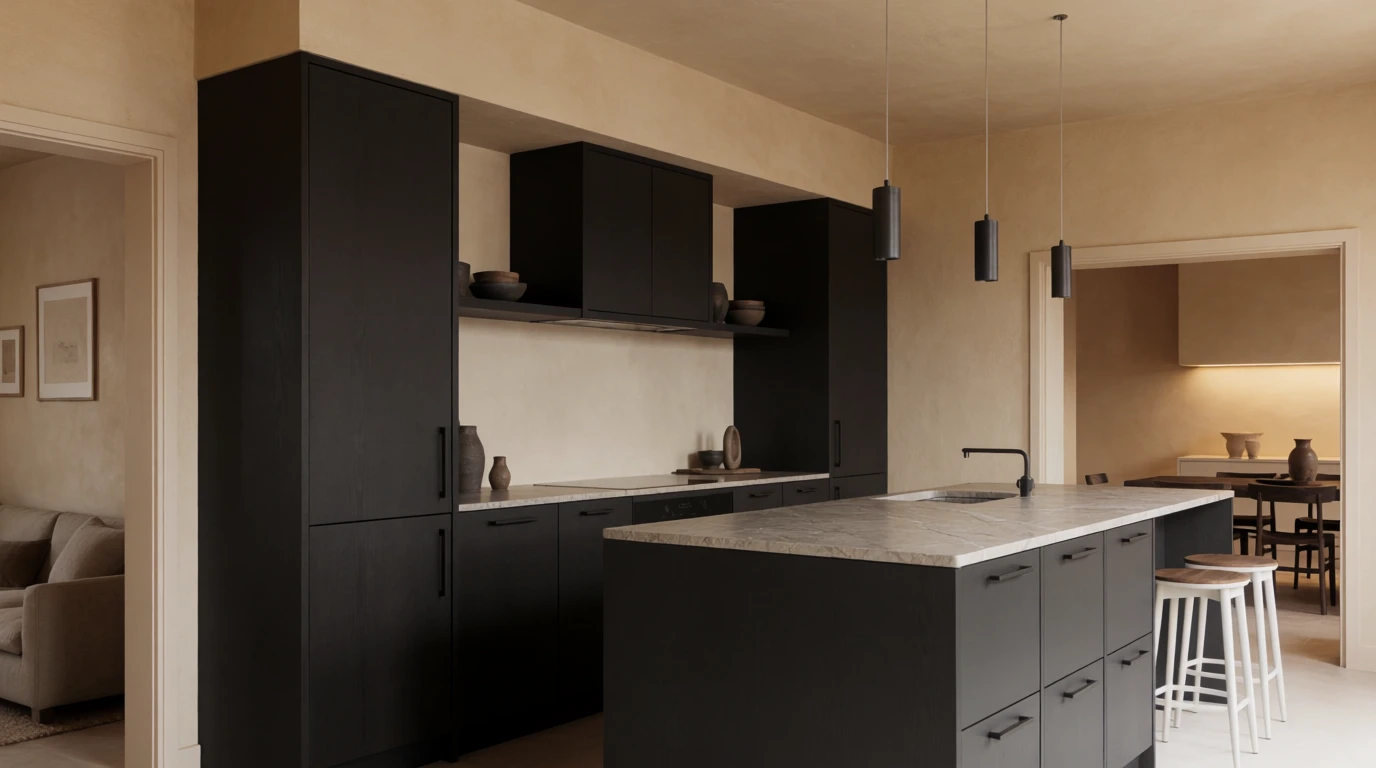 how to decorate a dark kitchen