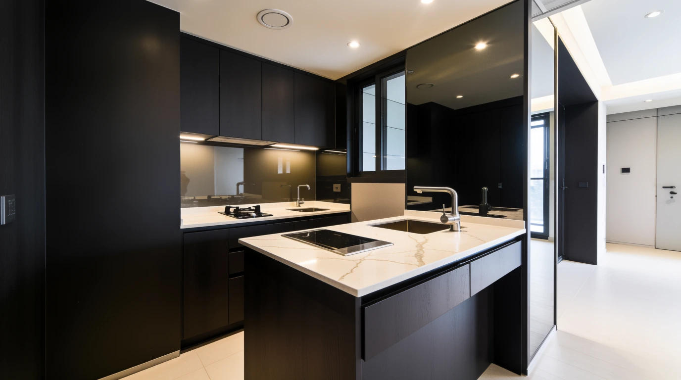 how to decorate a dark kitchen