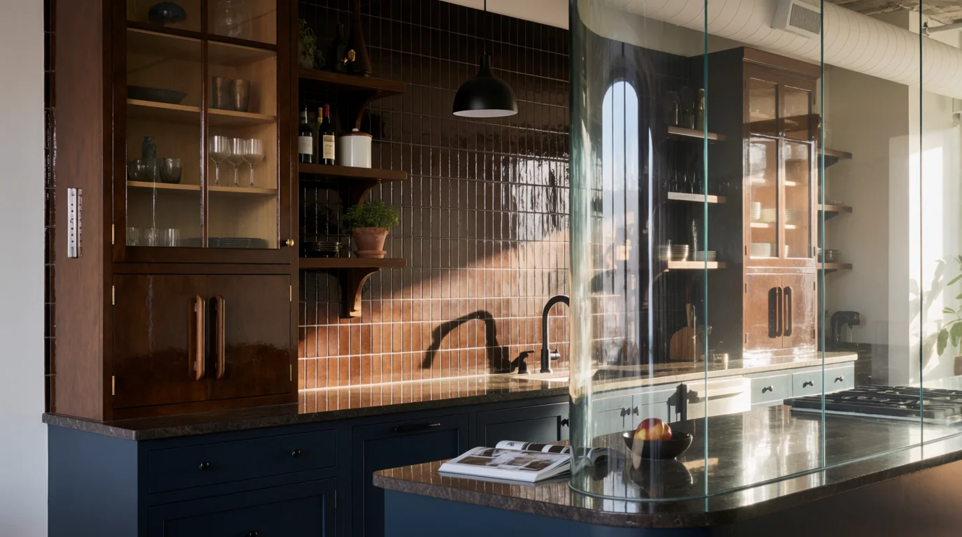 how to decorate a dark kitchen