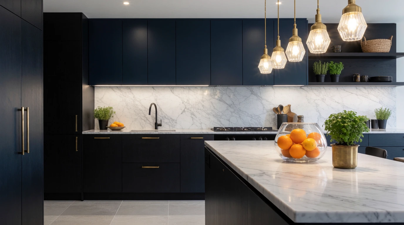 how to decorate a dark kitchen