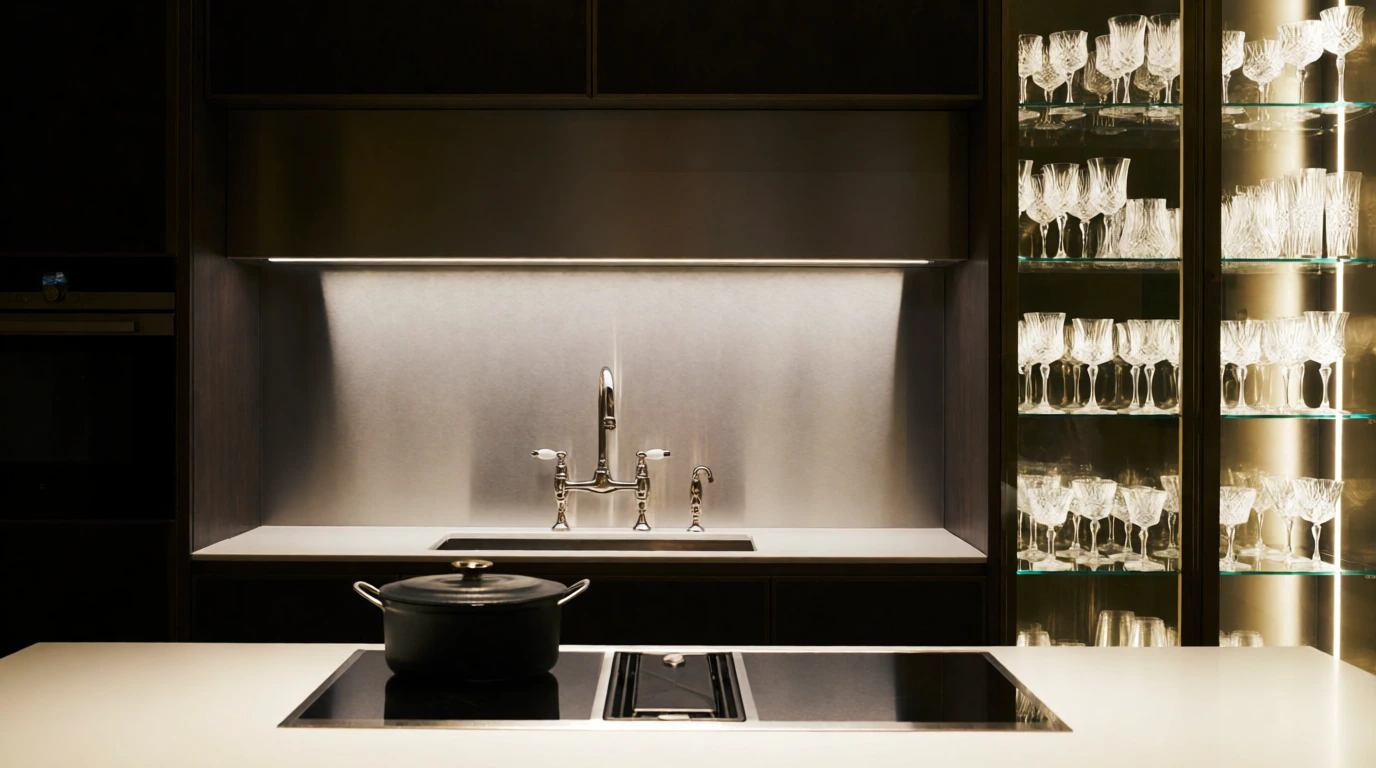 how to decorate a dark kitchen