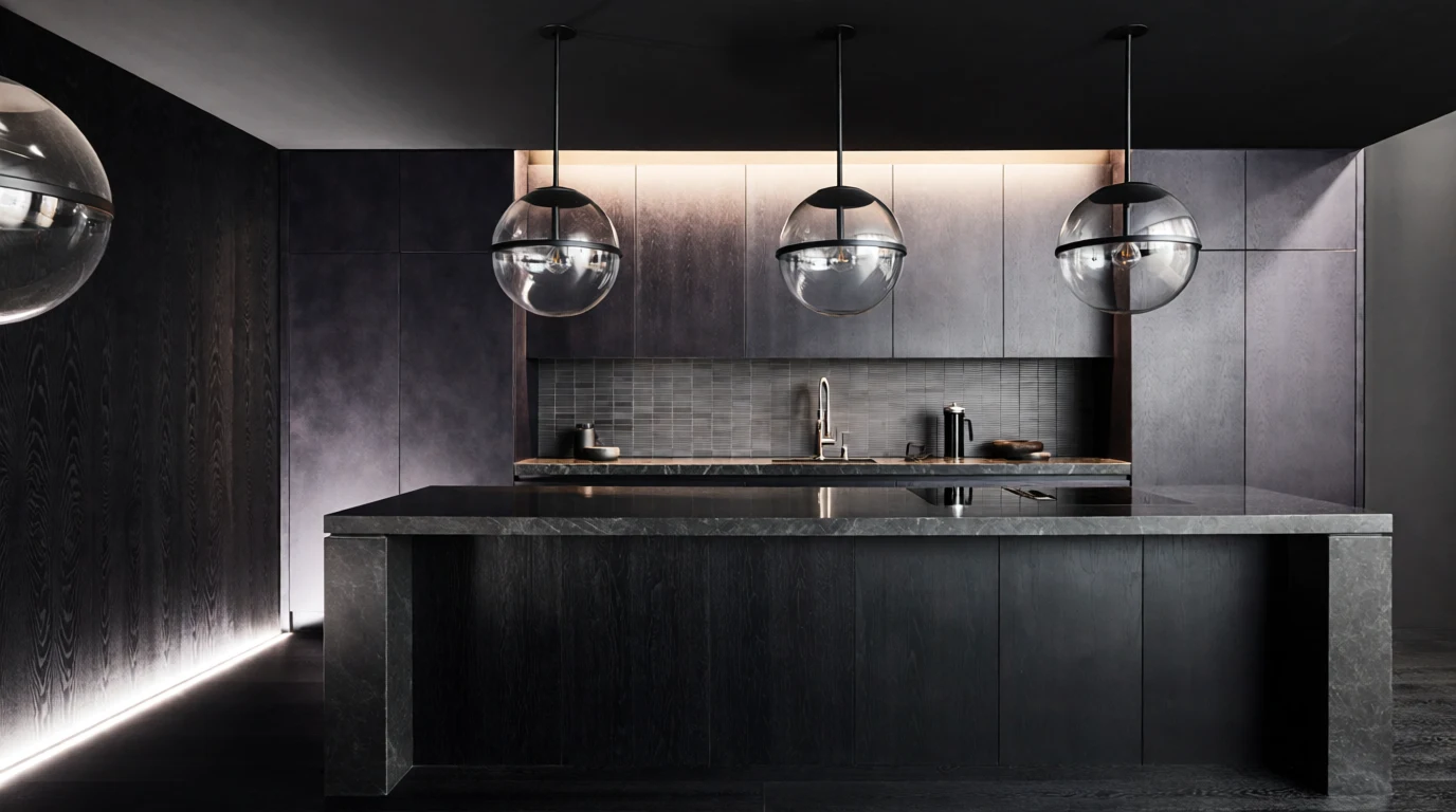 how to decorate a dark kitchen