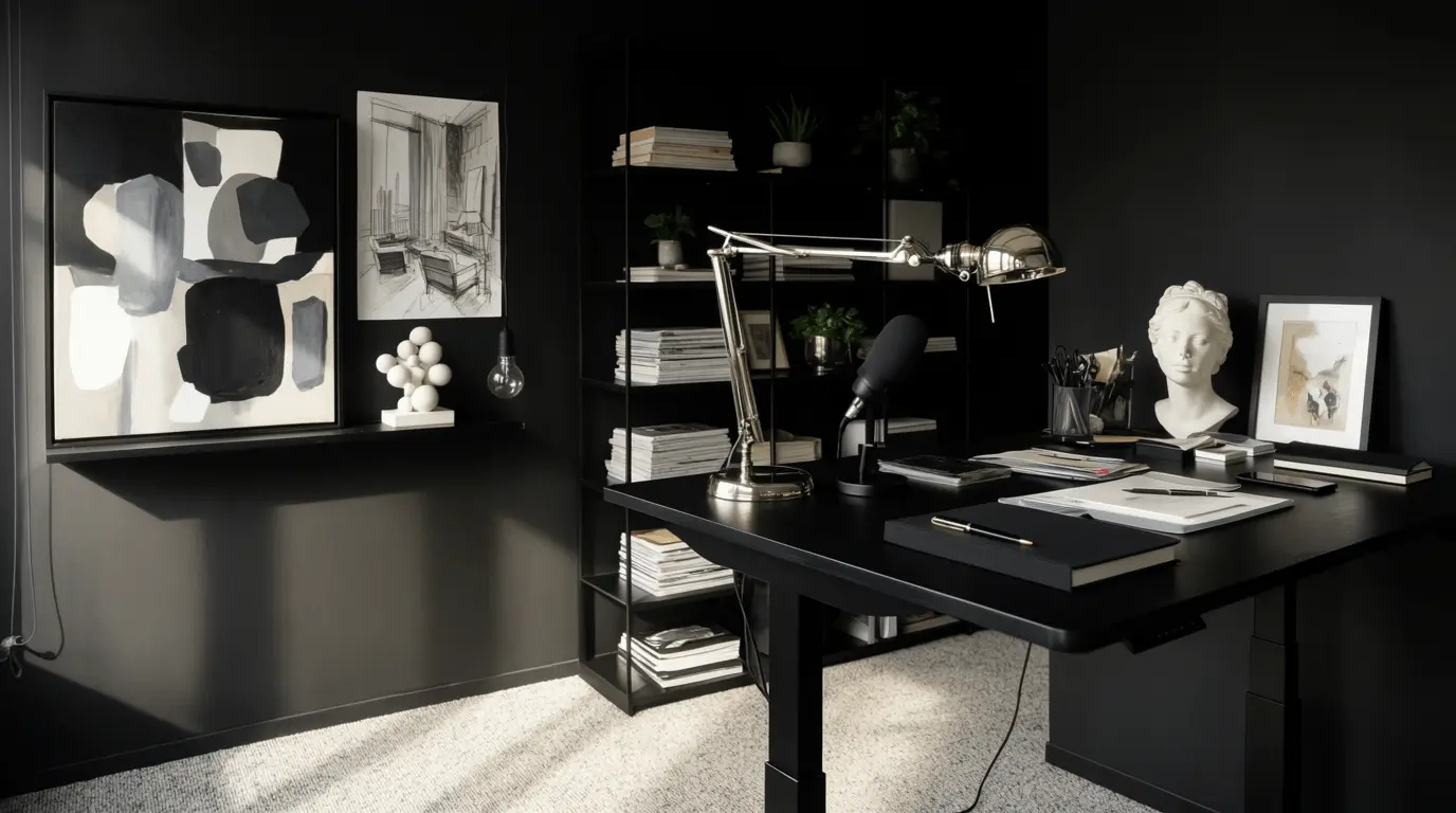 interior design black office