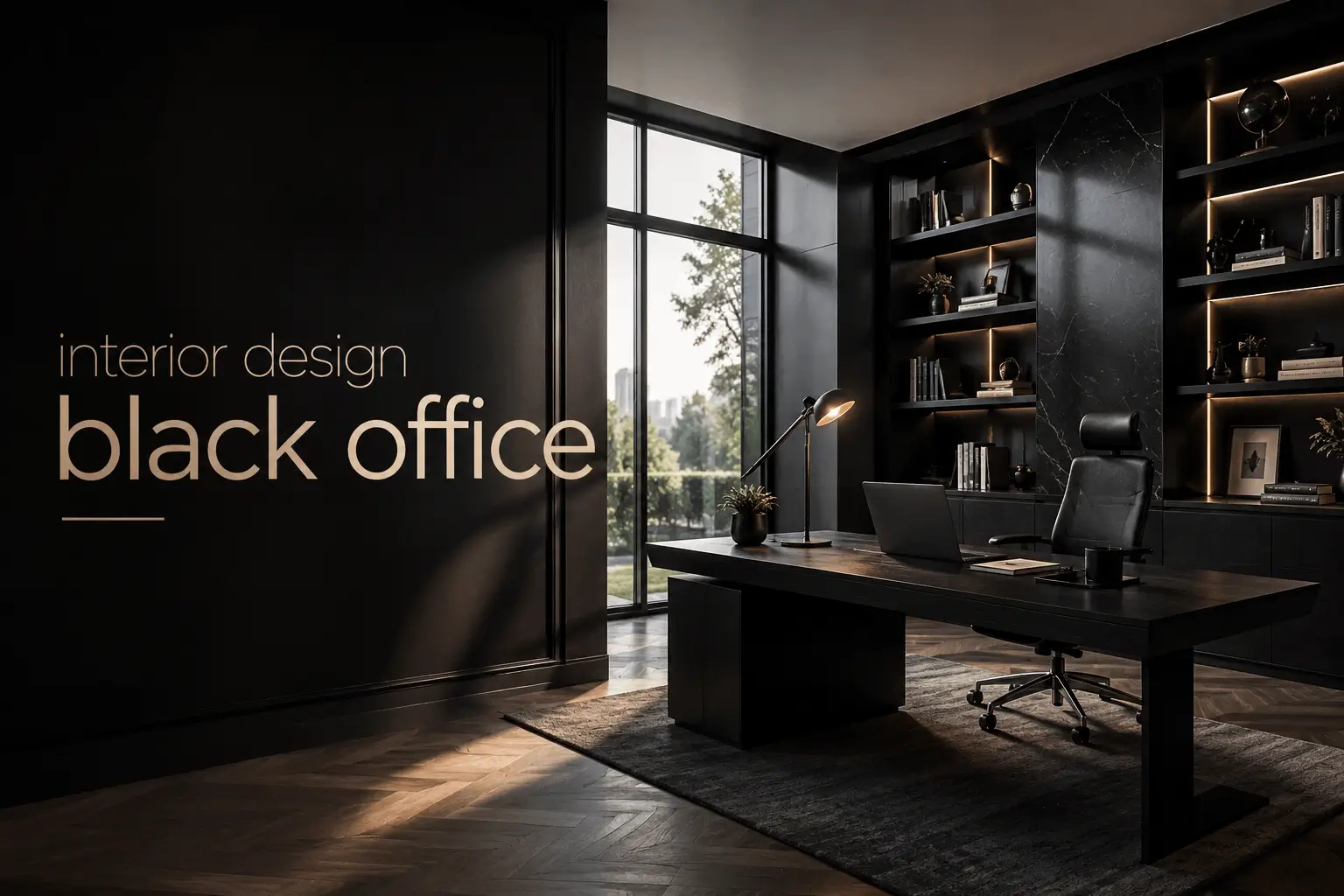 interior design black office
