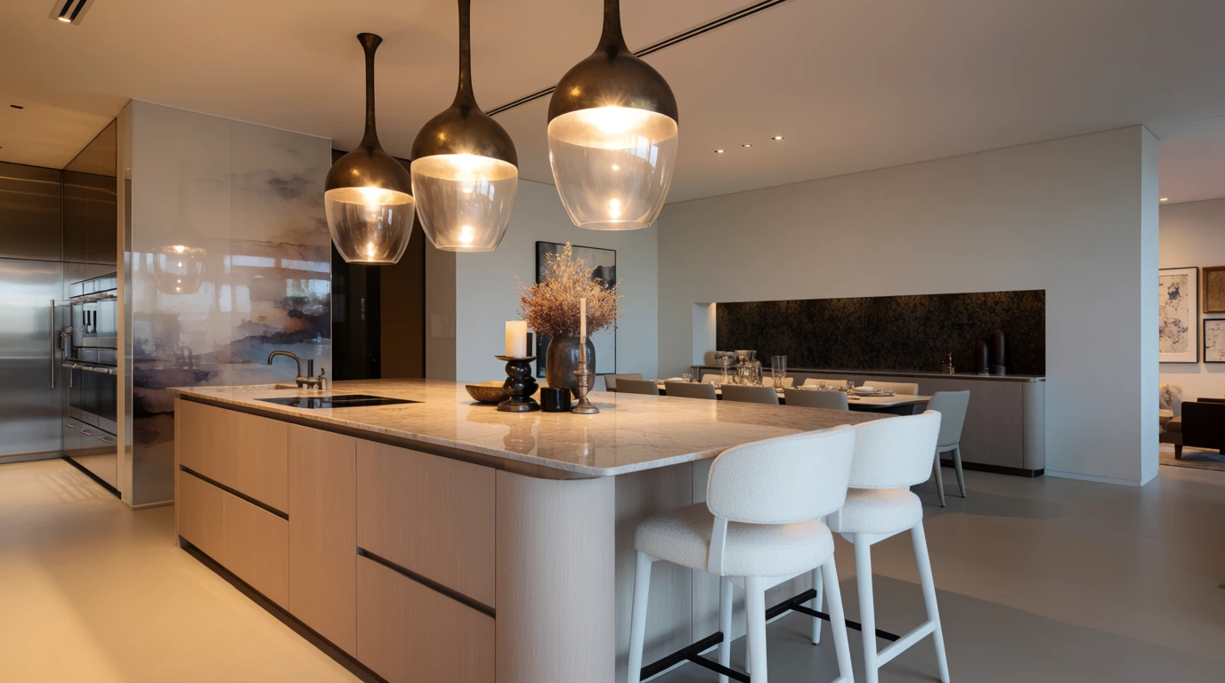 lights over island kitchen