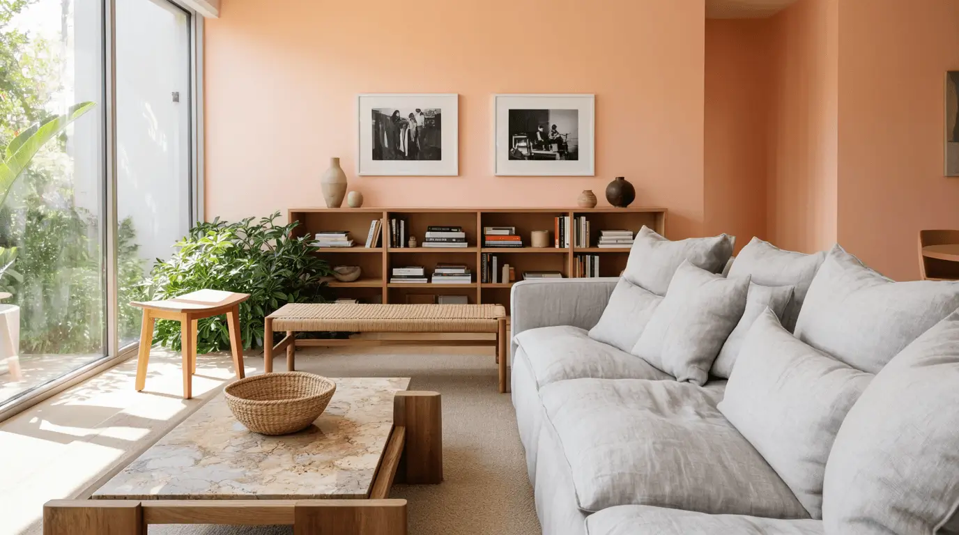 peach interior design