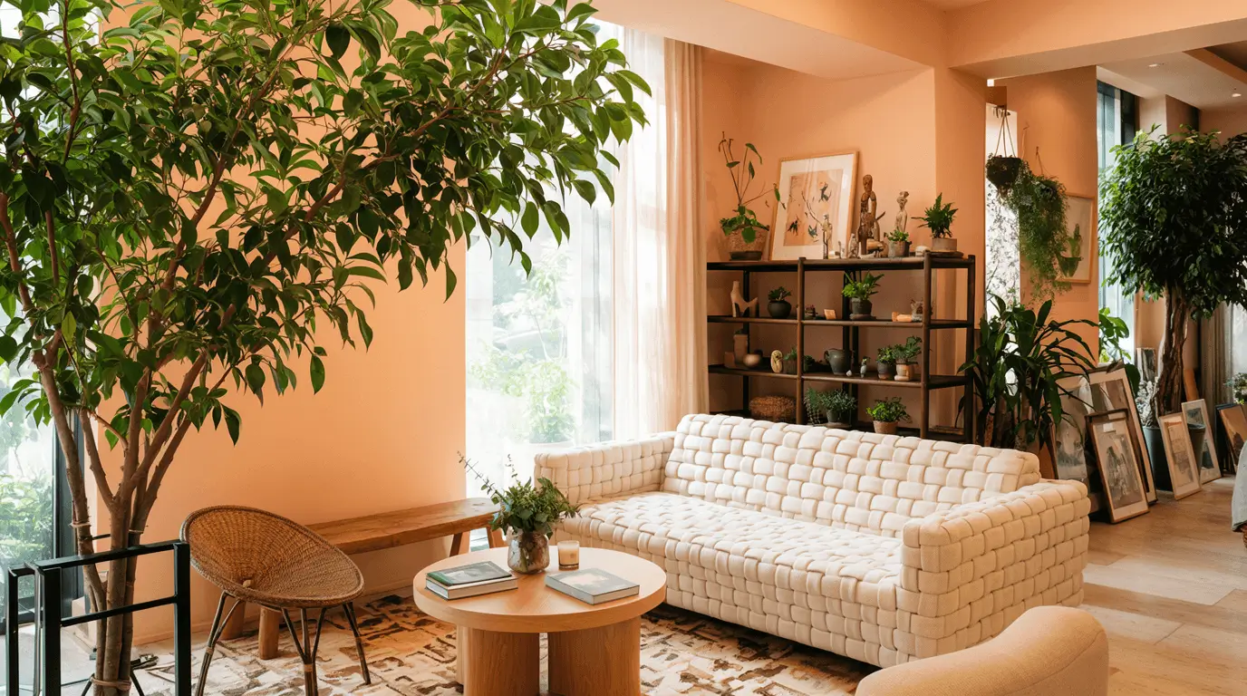 peach interior design