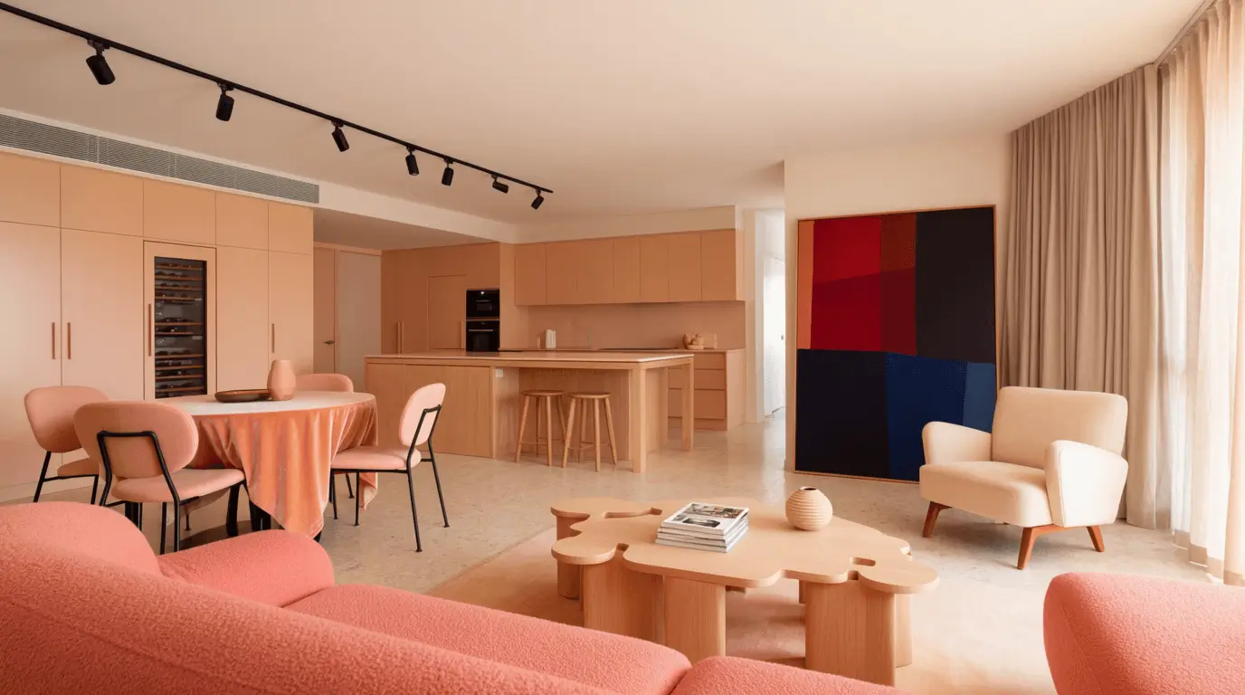 peach interior design