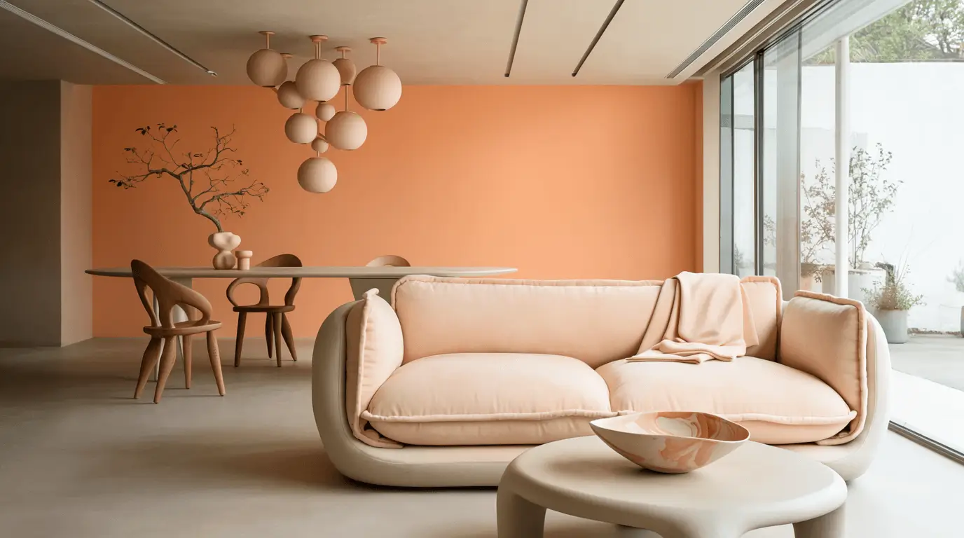 peach interior design