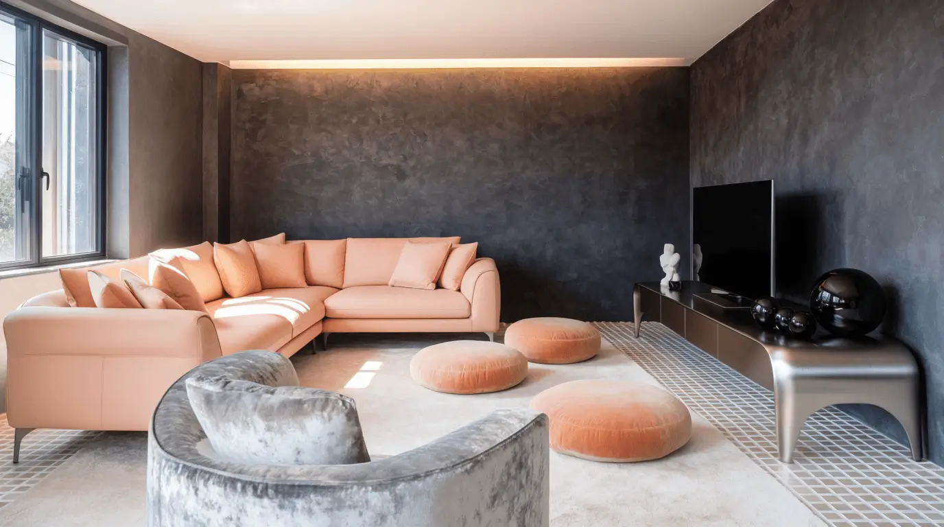peach interior design
