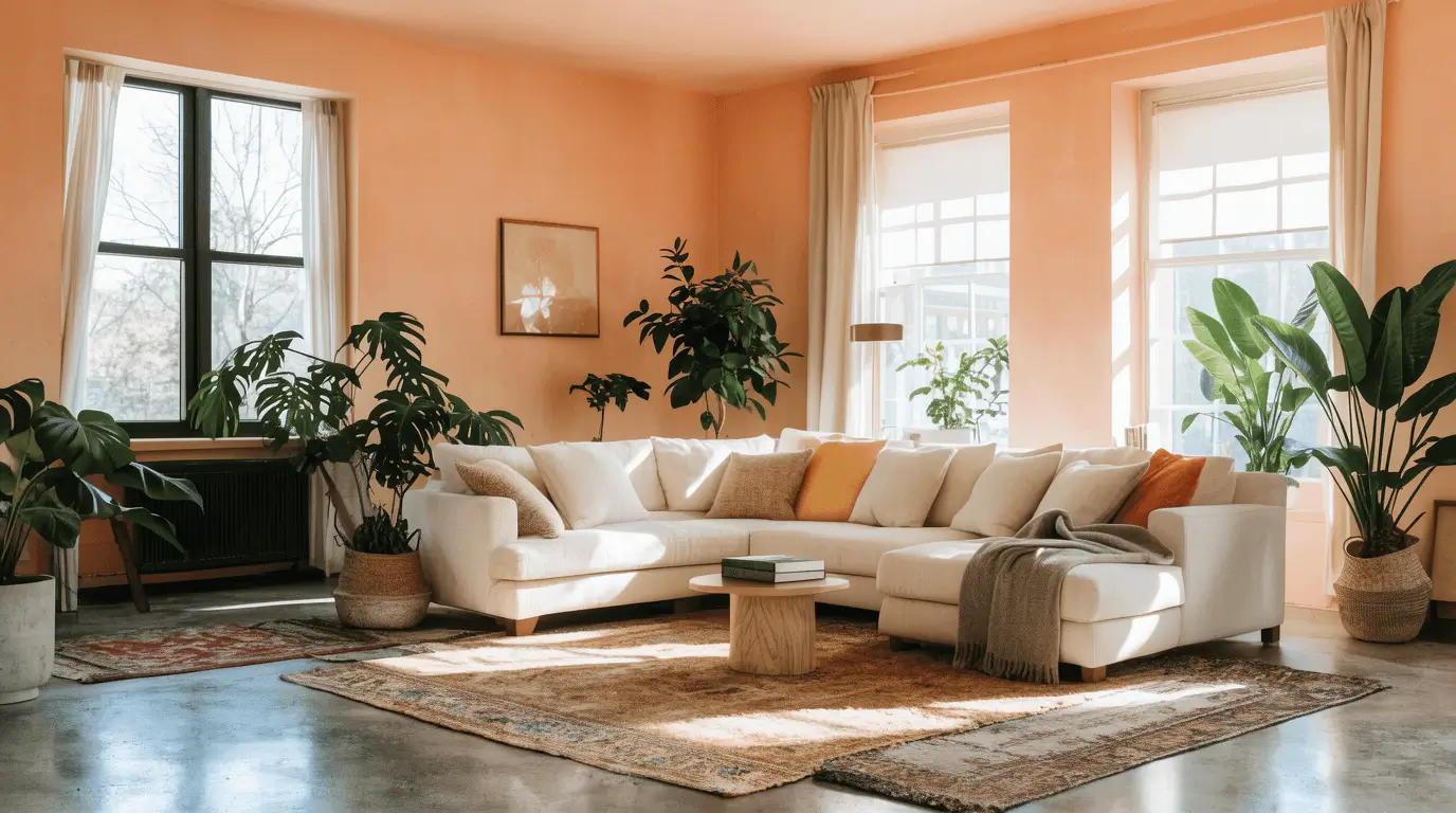 peach interior design