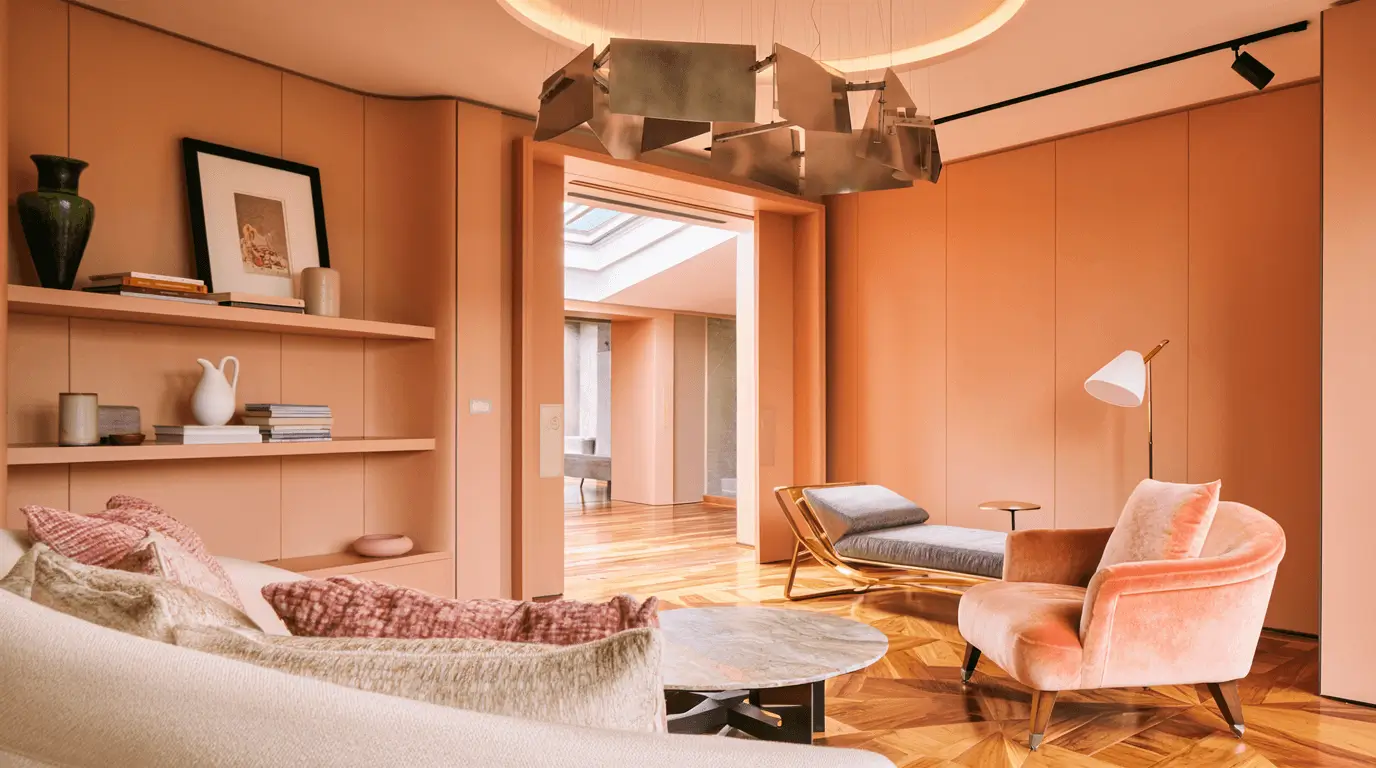 peach interior design