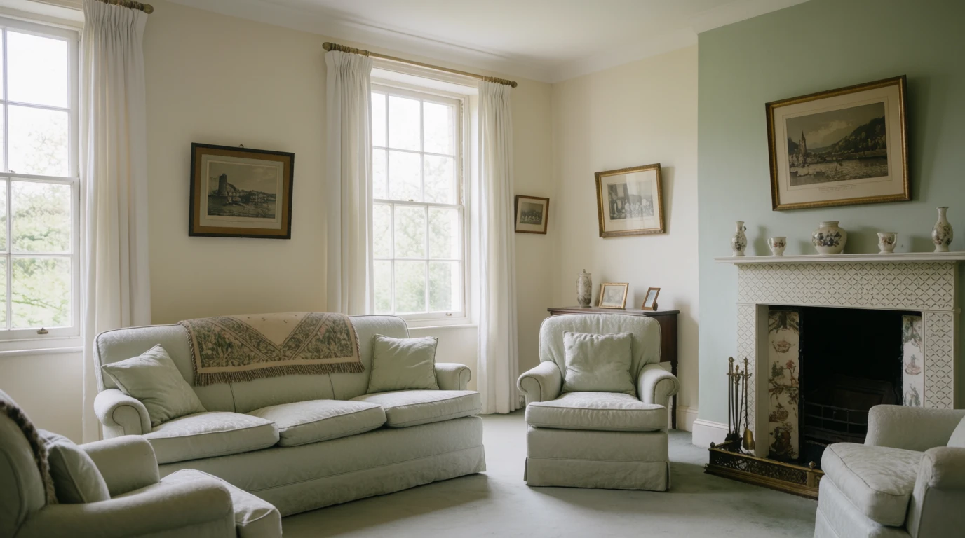 traditional edwardian living room