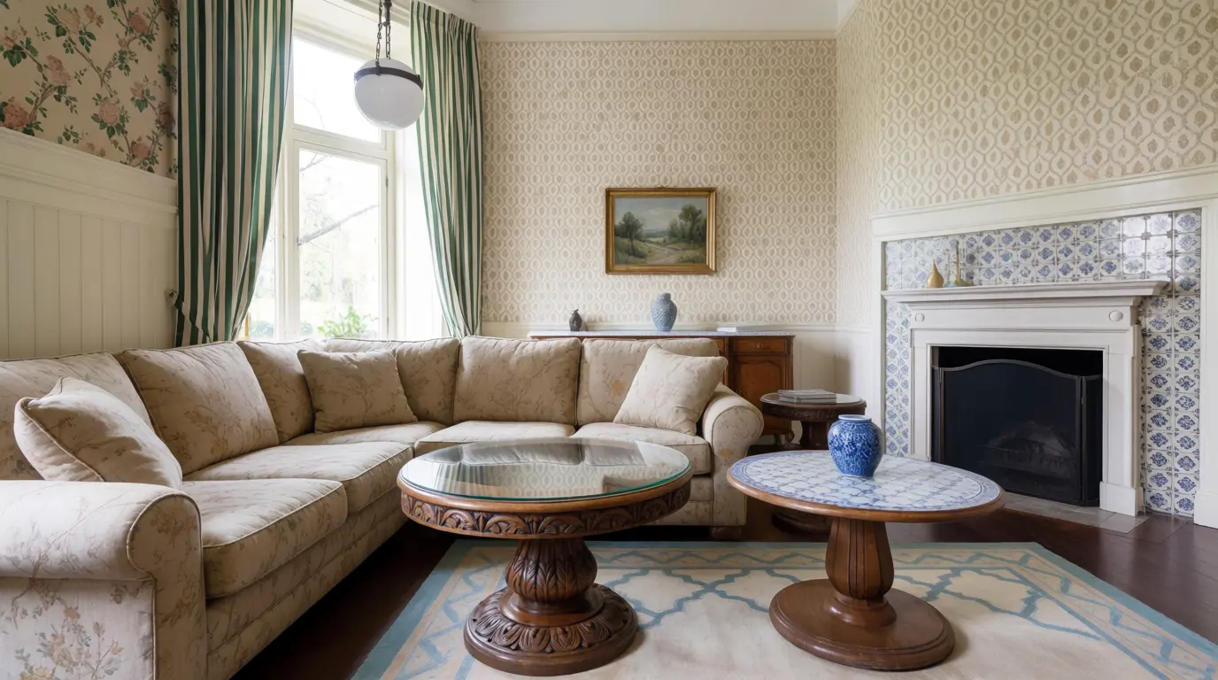 traditional edwardian living room