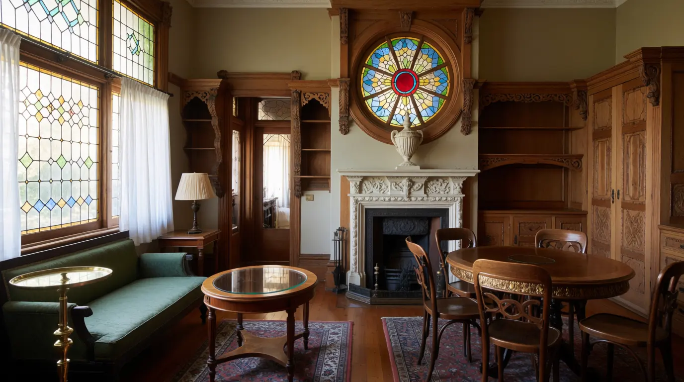 traditional edwardian living room