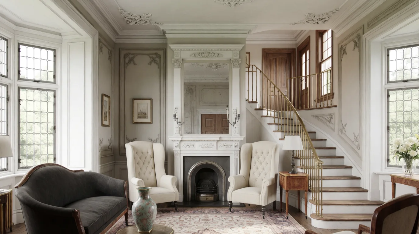 traditional edwardian living room