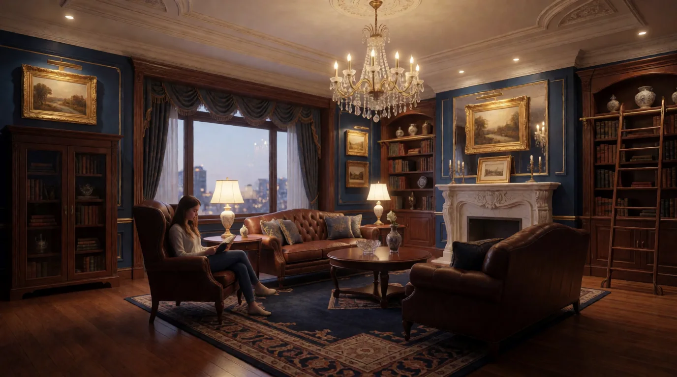 traditional edwardian living room