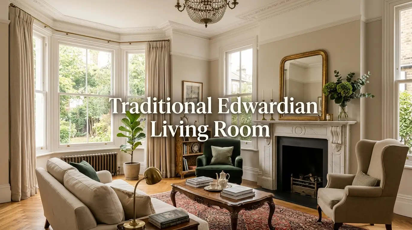 traditional edwardian living room