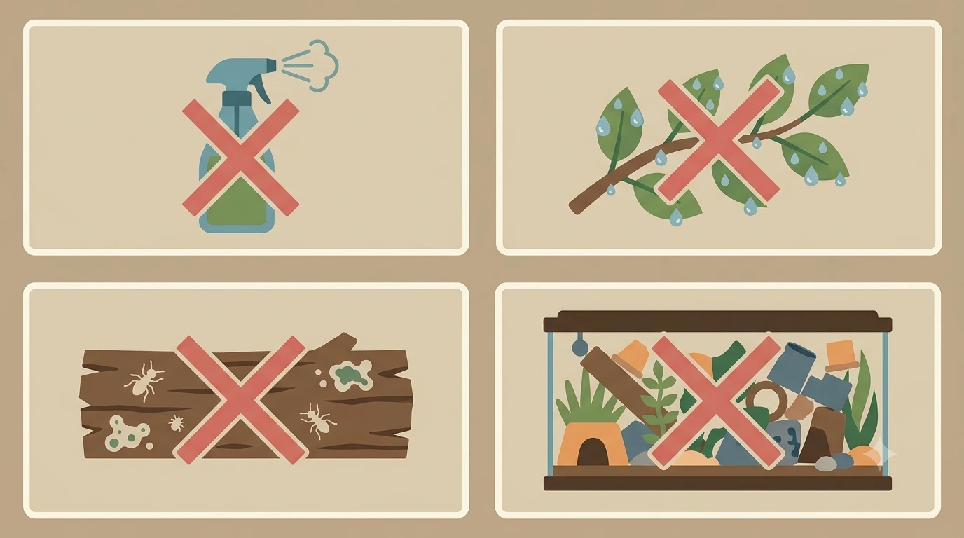 how to clean reptile decor