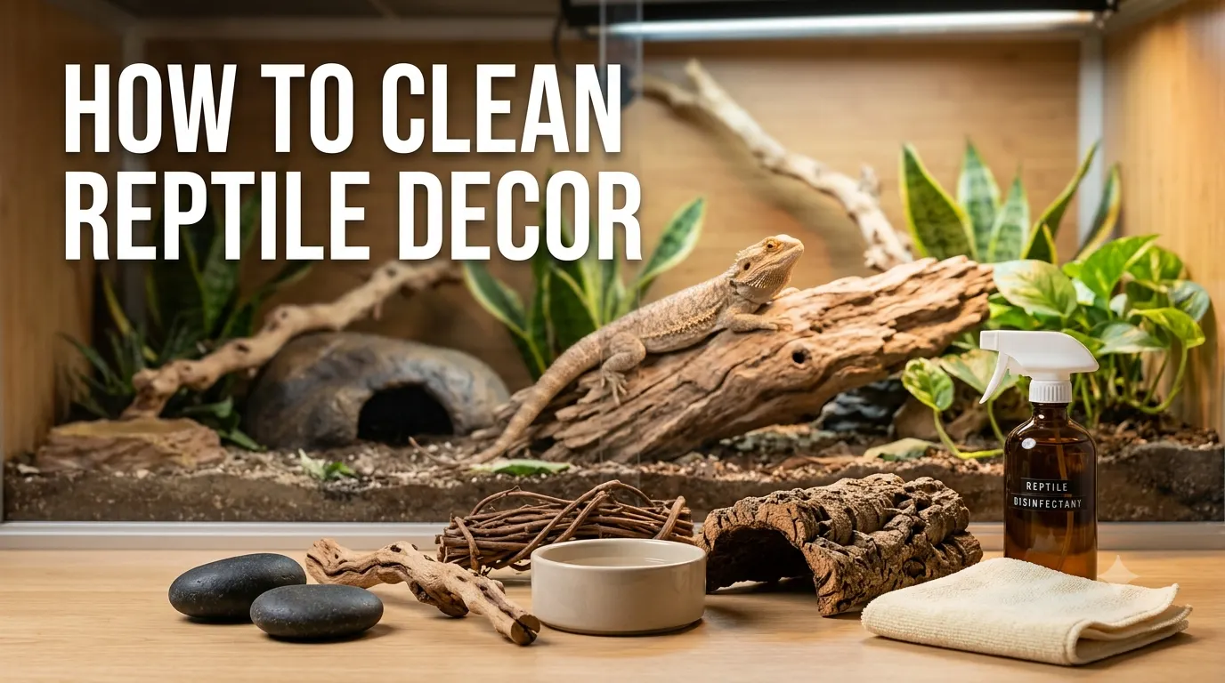 how to clean reptile decor