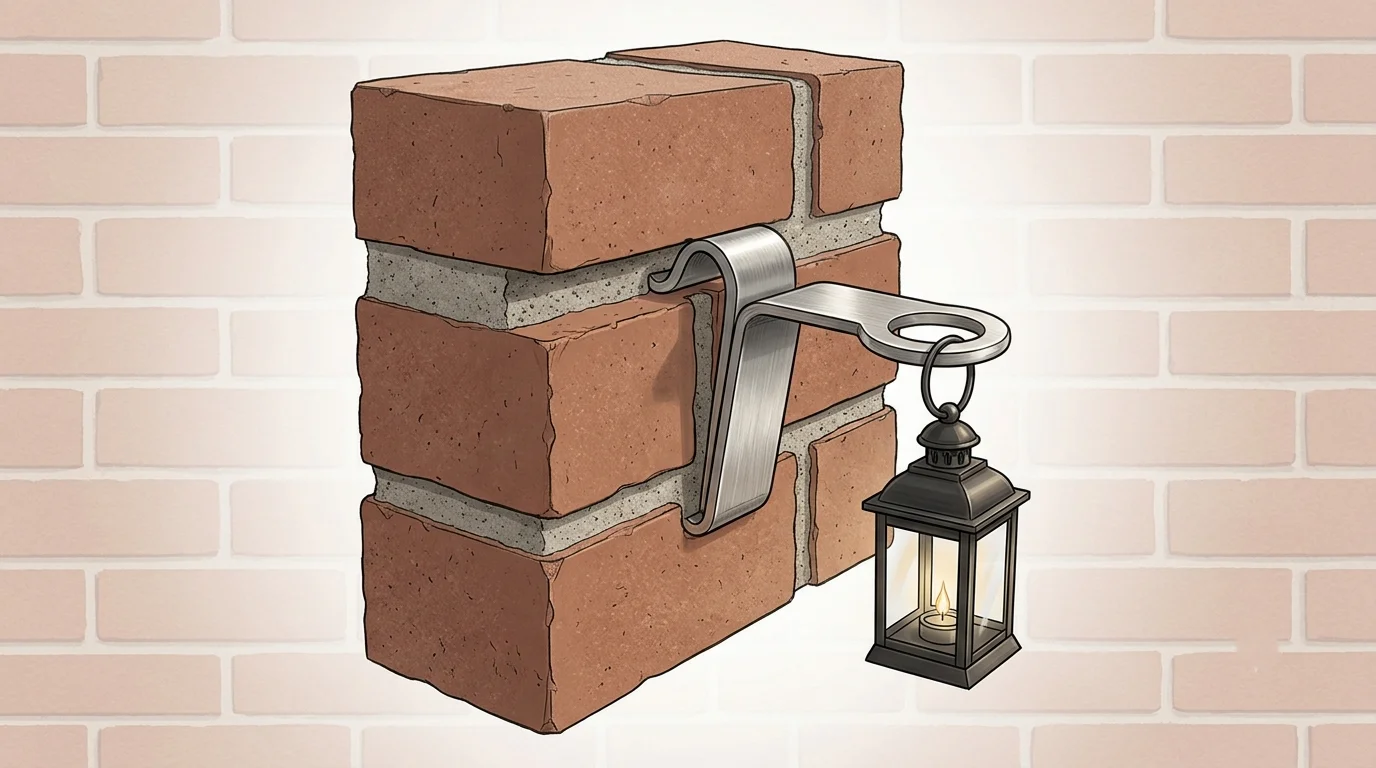 how to hang outdoor decor on brick