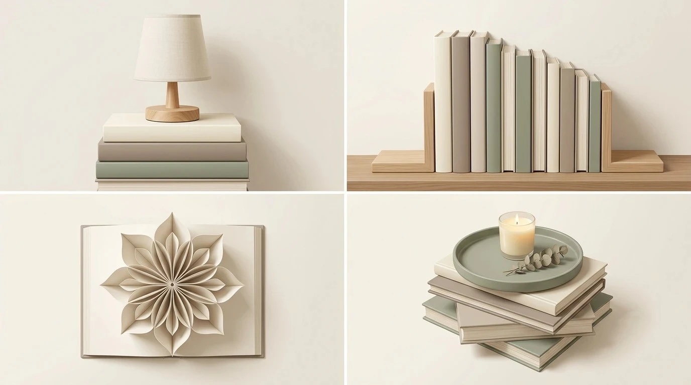how to use books as decor