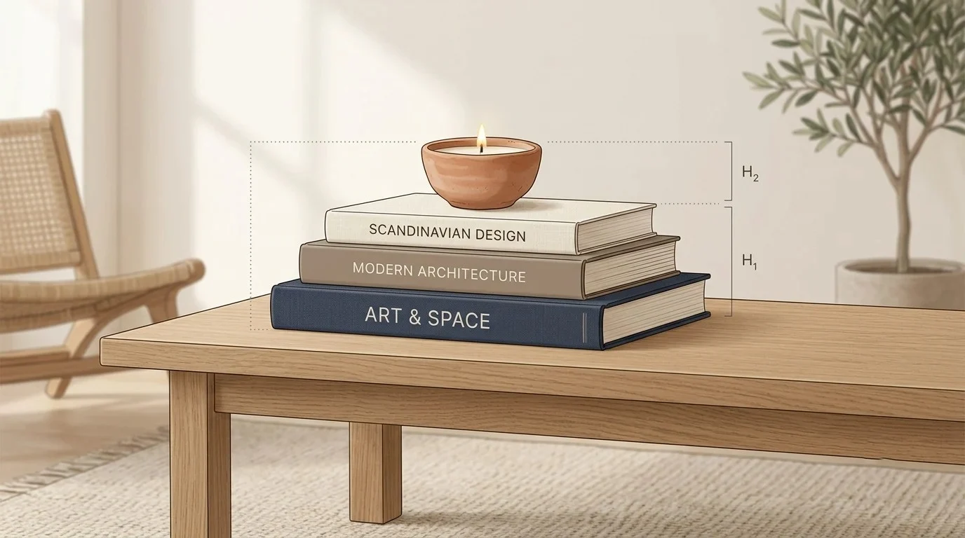 how to use books as decor