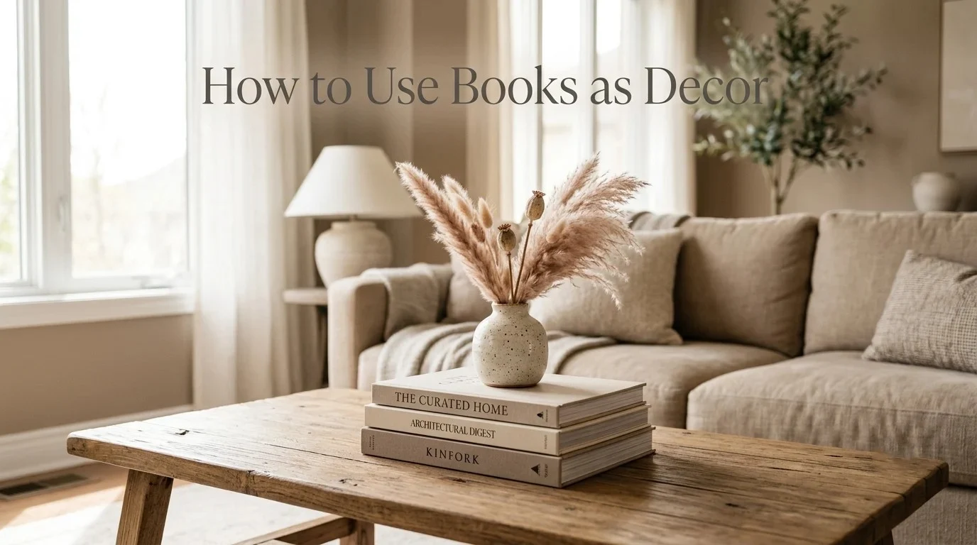 how to use books as decor