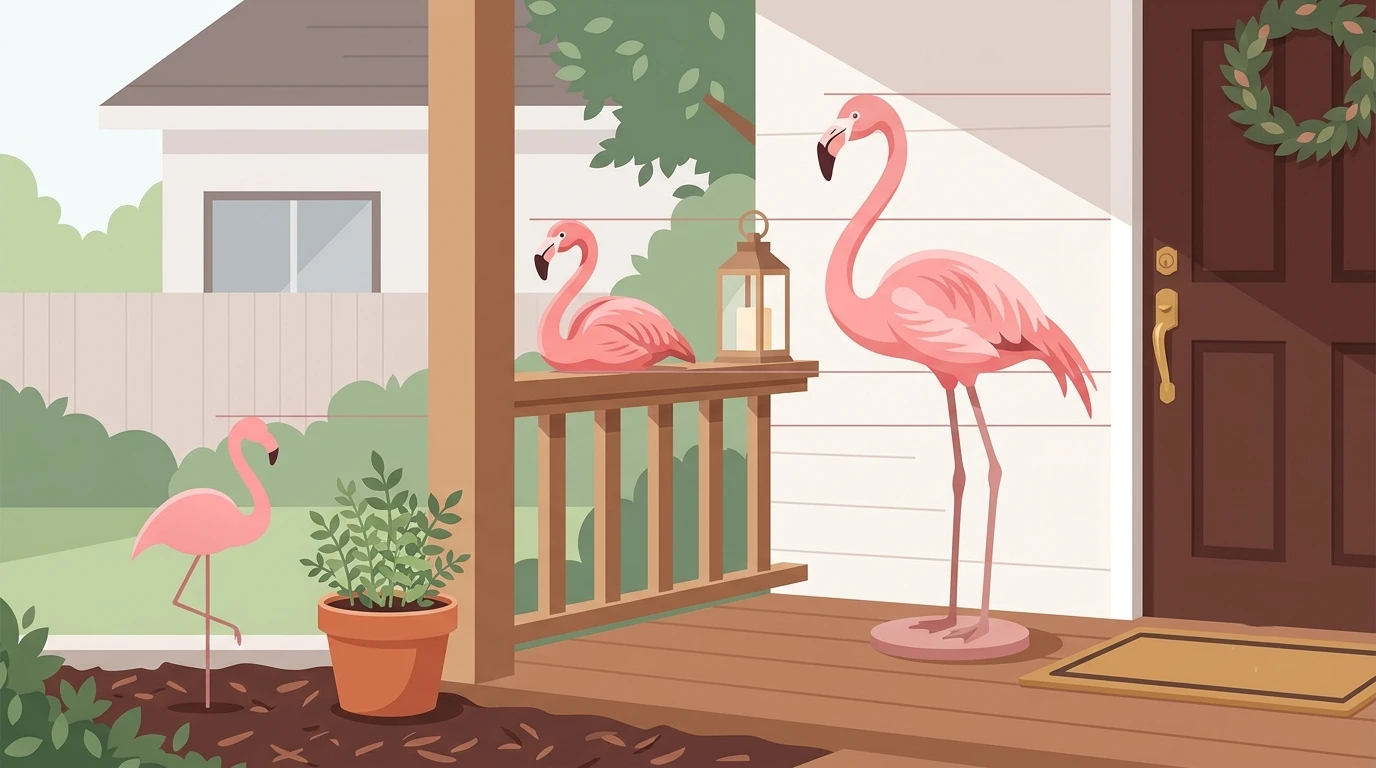 what does having a flamingo as porch decor mean